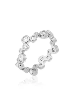 Bague fine AGATHA ACQUA - Cristal - Argenté - 56 -