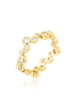 Bague fine AGATHA ACQUA - Cristal - Doré - 56 -