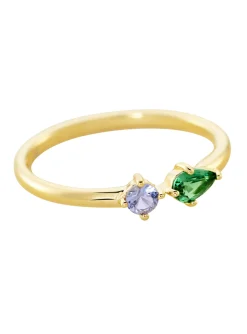 Bague fine Agatha Astre goutte et rond