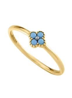 Bague fine Agatha Beloved fleur dorée