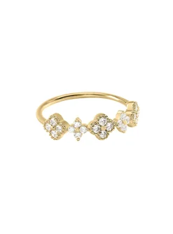 Bague fine Agatha Beloved argent doré oxydes