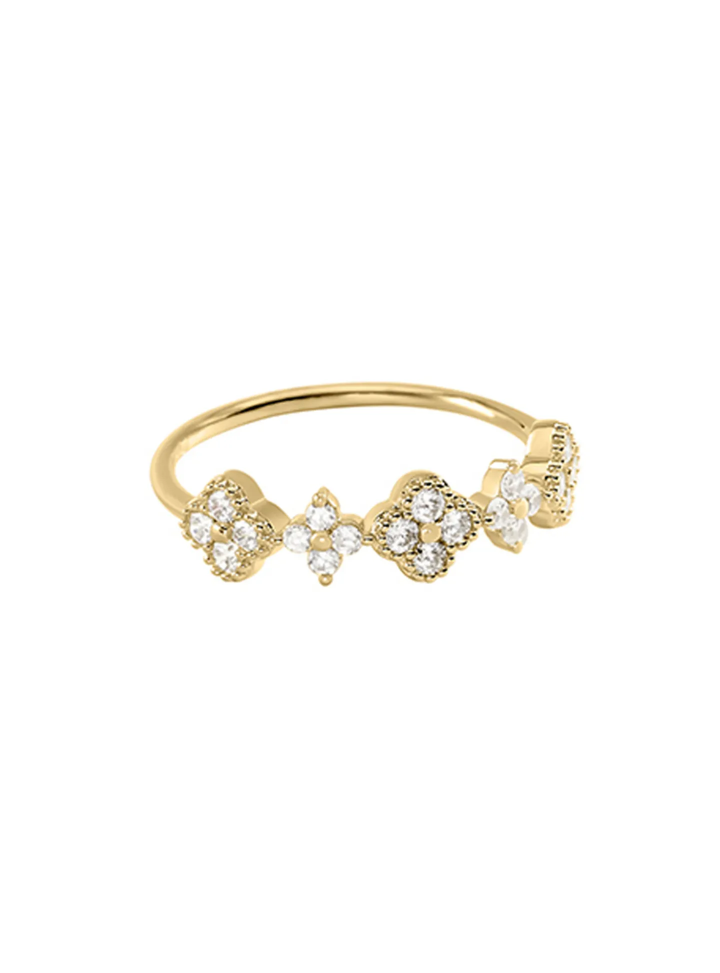 Bague fine Agatha Beloved argent doré oxydes