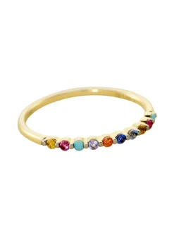 Bague fine Agatha Beloved oxydes multicolores