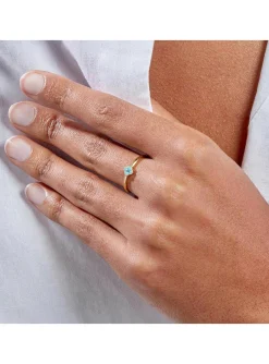 Bague fine Agatha Beloved fleur bleue