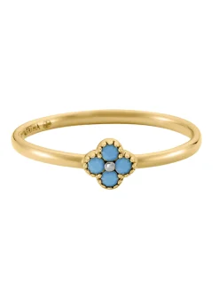 Bague fine Agatha Beloved fleur dorée