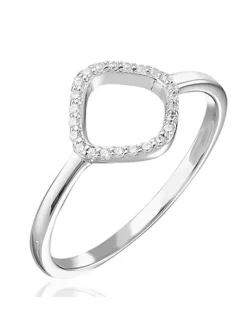 Bague fine AGATHA SISSI - Cristal - Argenté - 56