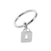 Bague fine Brillaxis pampille cadenas acier