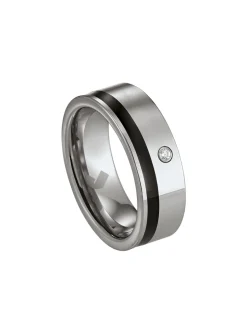 Bague homme Jourdan Cinto tungstène et diamant