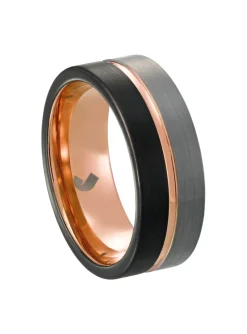 Bague homme Jourdan Echo tungstène tricolore
