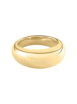 Bague jonc Agatha Alexine bombée argent doré