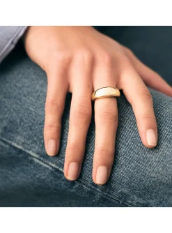 Bague jonc Agatha Alexine bombée argent doré