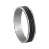 Bague Jourdan Homme Acier et cable noir T62_x005f_x000D_Golet