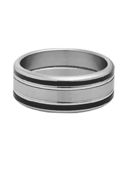 Bague Jourdan Sleipnir acier résine noire