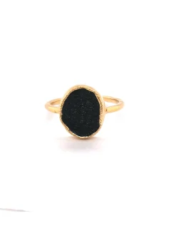 Bague Kara Druzy noir-T3