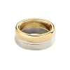 Bague large Agatha Dua argent bicolore 2 rangs