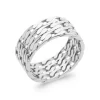 Bague large Brillaxis argent rhodié