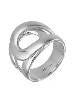 Bague large CURVE, Agatha - Argenté - T54