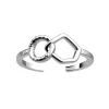 Bague Les Cadettes argentée motifs géométriques