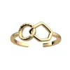 Bague Les Cadettes dorée motifs géométriques