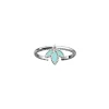 Bague Les Cadettes Lotus argentée avec pampille