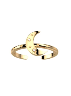 Bague Les Cadettes Luna dorée