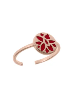 Bague Les Cadettes Nénuphar laque rouge
