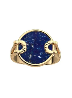 Bague Les Cadettes Nomade dorée lapis lazuli