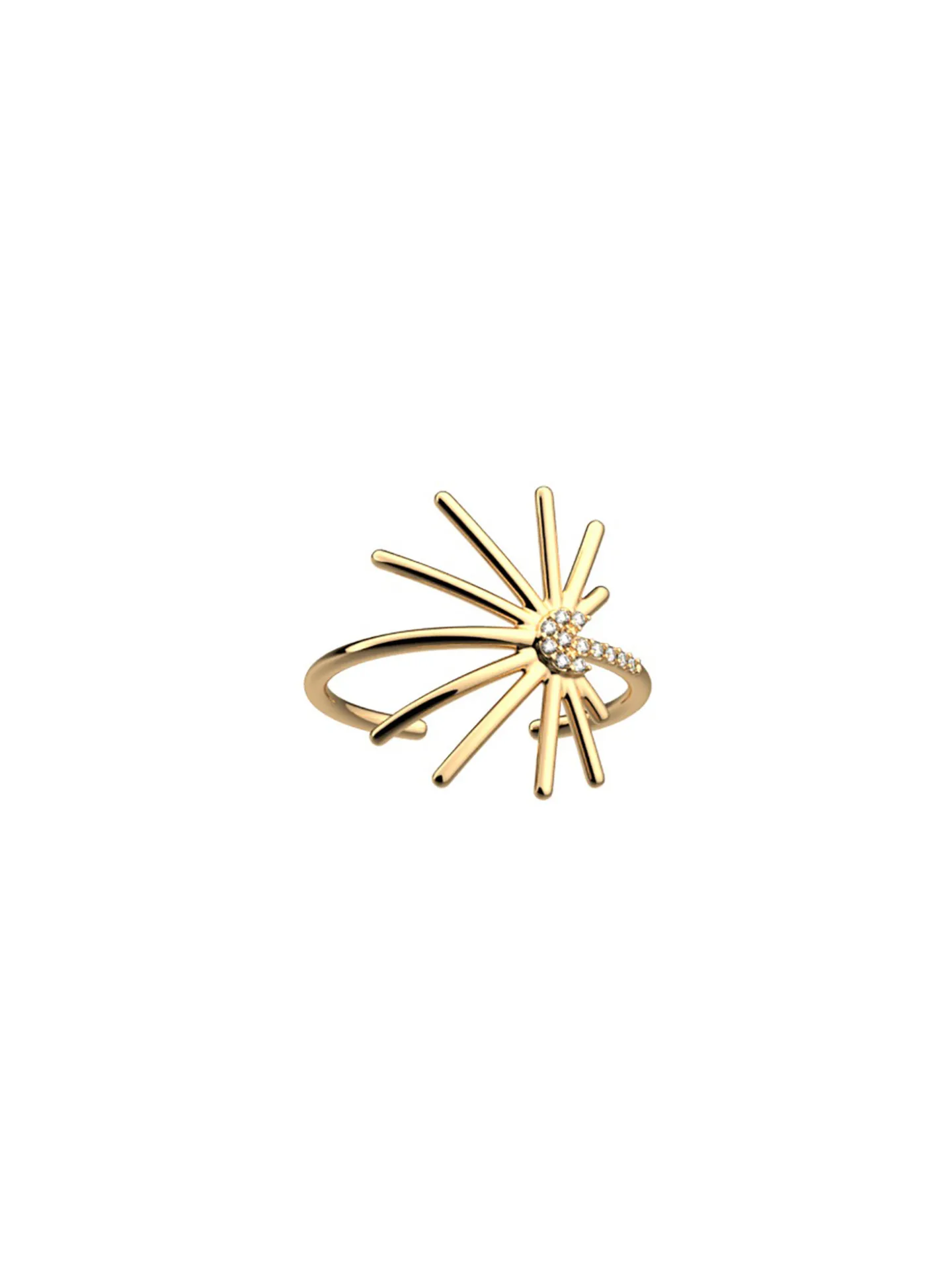 Bague Les Cadettes Palmiflore dorée