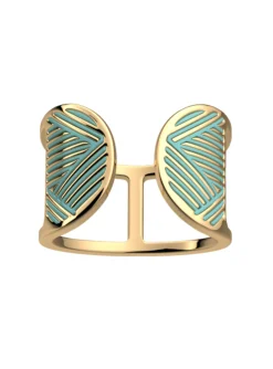 Bague Les Cadettes Ruban laque vert d'eau