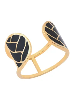 Bague Les Cadettes Tresse laque noire