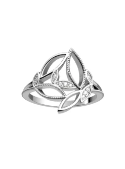 Bague Les Georgettes Arbre de vie argentée_x005f_x000D_Collection Les Précieuses