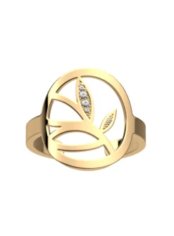 Bague Les Georgettes Arbre De Vie Ronde 16 mm_x005f_x000D_Finition dorée