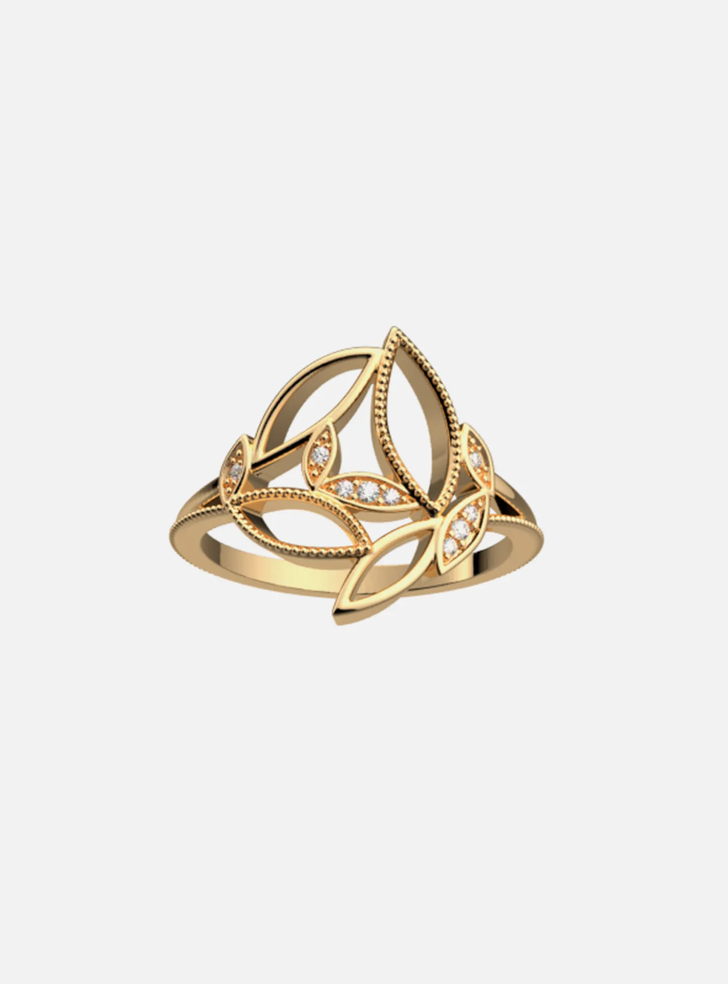 Bague Les Georgettes Arbre de vie dorée_x005f_x000D_Collection Les Intemporels