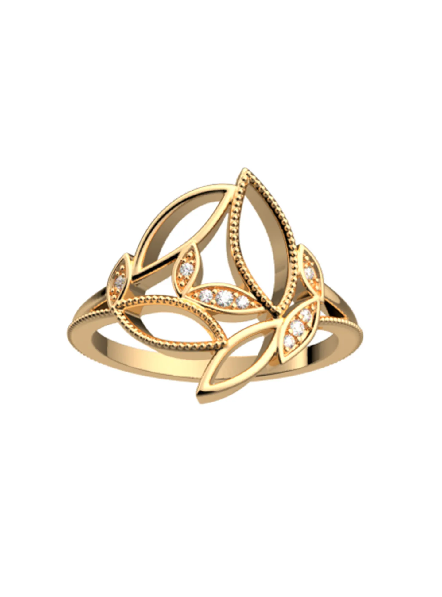 Bague Les Georgettes Arbre de vie dorée_x005f_x000D_Collection Les Intemporels