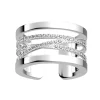 Bague Les Georgettes argentée oxydes 12 mm collection Liens
