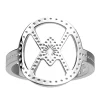 Bague Les Georgettes Astres argentée 16mm