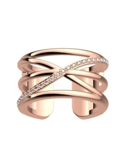 Bague Les Georgettes Louxor dorée rose 12 mm