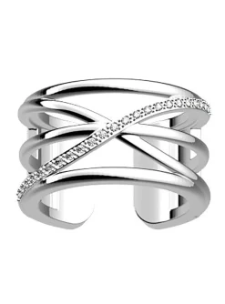 Bague Les Georgettes Louxor argentée 12mm_x005f_x000D_Collection Les Précieuses