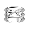 Bague Les Georgettes Louxor argentée oxydes 12 mm