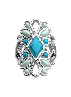 Bague Les Georgettes Rosace argentée