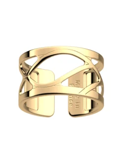 Bague Les Georgettes Wavy dorée 12mm