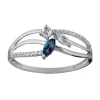 Bague or 375/1000 topazes oxydes de zirconium