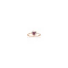 Bague or rose , diamant et rubis