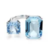 Bague ouverte Swarovski Millenia bleue 55