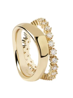 Bague PdPaola Motion Gold en argent doré - Taille 54