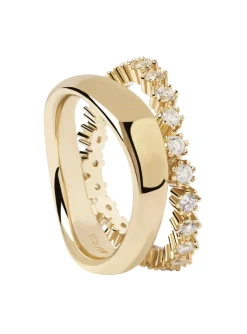 Bague PdPaola Motion Gold en argent doré - taille 52