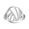 Bague Perroquet Les Georgettes argentée oxydes16 mm