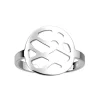 Bague ronde Les Georgettes argentée 16 mmcollection Fougères