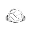 Bague ronde Les Georgettes Wavy argentée 16mm