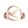 Bague ronde Les Georgettes Epis de blé rosée 16mm